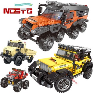 เทคนิค การก่อสร้างตึก Wrangler Truck All Terrain Vehicle ซุปเปอร์คาร์ออฟโรด โมเดลรถเด็ก ของเล่น DIY ของขวัญ