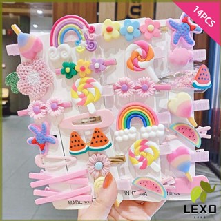 LEXO กิ๊ฟน่ารัก กิ๊ฟสไตล์เกาหลี กิ๊ฟเซ็ท14 ชิ้น  กิ๊บสีลูกกวาด Childrens hairpin