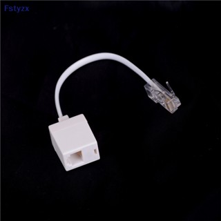 Fstyzx RJ11 6P4C ตัวเมีย เป็นอีเธอร์เน็ต RJ45 8P8C ตัวผู้ F/M อะแดปเตอร์แปลงสายเคเบิลโทรศัพท์ FY