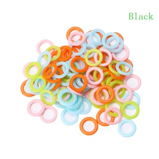 ตะขอวงกลม พลาสติก สีดํา สําหรับถักโครเชต์ 100 ชิ้น DIY