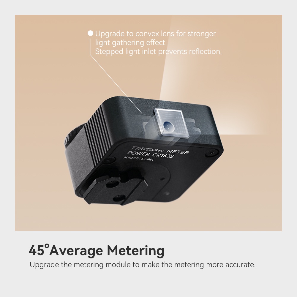 TTArtisan Light Meter II Mark2 สองหน้าปัดรองเท้าเย็น DSLR Film Camera Light Meter สําหรับการถ่ายภาพกล้อง สีดํา / เงิน