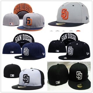 [New] 5 9 F.I.F.T.Y San Diego Padres Flat Brim Baseball Cap Closed Size 3GGT