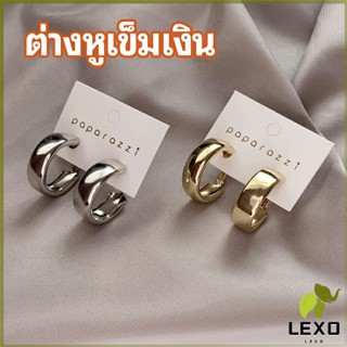 LEXO ต่างหู s925  ตุ้มหู เครื่องประดับ ต่างหูโลหะชุบ silver needle earrings