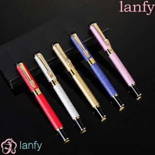 Lanfy ปากกาหมึกซึม โลหะ 0.7 มม. 6 สี หรูหรา สไตล์จีน สําหรับเครื่องเขียน