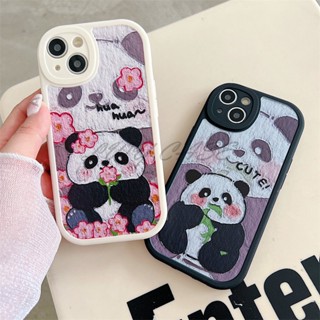 Lwy เคสโทรศัพท์มือถือแบบนิ่ม ลายแพนด้า ดอกไม้ สําหรับ Oppo Reno 4F 5F Reno 4 Lite 5 Lite Reno 3 4 5 6 7 7Z 8T A74 F15 A91 F19 A36 A76 A96 F17 Pro F19 Pro A93 A94 A1 Pro A58