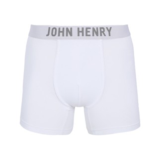 JOHN HENRY UNDERWEAR Black&amp;White ทรงบ๊อกเซอร์ บรี๊ฟ รุ่น JU JU3N001 สีขาว