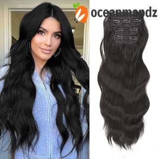 OCEANMAPDZ กิ๊บติดผม แบบยาว หยิก ดูเป็นธรรมชาติ ไร้รอยต่อ สีดํา เพิ่มวอลลุ่ม เข้ากับทุกการแต่งกาย แฟชั่นสําหรับผู้หญิง