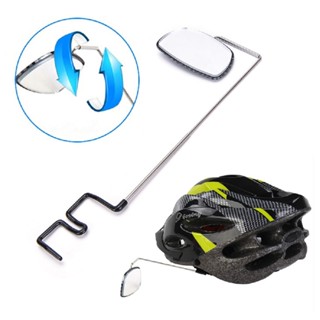 Bike Bicycle Cycling Riding Helmet Eyeglass Mirror Rearview Adjustable Black