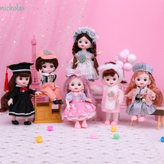 NICKOLAS Molly ตุ๊กตาเจ้าหญิงน่ารัก ขนาดเล็ก ข้อต่อขยับได้ 13 ข้อต่อ BJD 1/12 สําหรับเด็กผู้หญิง