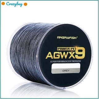 Cr Angryfish Agwx9 สายเบ็ดตกปลา แบบถัก 500 ม. แข็งแรงมาก ทนต่อการสึกหรอ