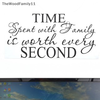 Tt สติกเกอร์ ลาย time spent with family is worth every second สําหรับติดตกแต่งผนังบ้าน 1 ชิ้น