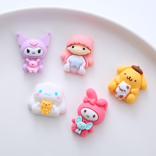 CROCS จี้การ์ตูนอนิเมะ Cinnamoroll Kuromi Jibits Pin Sanrio Jibitz Charm Gemini My Melody Jibits น่ารัก อุปกรณ์เสริม สําหรับตกแต่งรองเท้าผู้หญิง