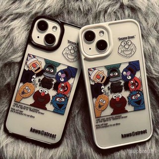 เคสโทรศัพท์มือถือแบบแข็ง ใส กันกระแทก ลายการ์ตูน Sesame Street Villain สําหรับ iPhone 7 8 Plus XS XR X XS max 11 12 13 14 11 Pro max 12 Pro 13 Pro max 14 Pro Max เคสป้องกัน
