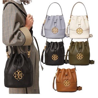 พร้อมส่ง ของแท้ 100% Tory Burch 79323 กระเป๋าถือ กระเป๋าสะพายไหล่ หนัง ทรงบักเก็ต สําหรับสตรี