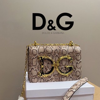 [1:1] Dolce&amp;gabbana กระเป๋าสะพายไหล่ ลายหนังงู สไตล์เกาหลี สําหรับผู้หญิง