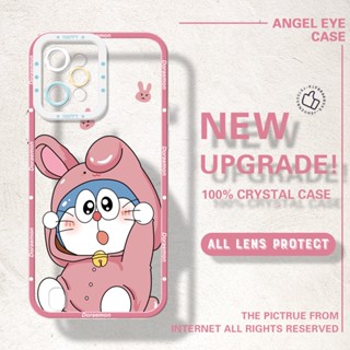 เคสโทรศัพท์มือถือแบบนิ่ม TPU ใส กันรอยกล้อง ลายโดราเอมอนน่ารัก สําหรับ OPPO Reno5 5F 5K 5 Lite 6 Lite 6Z 7Z 8Z 7 Lite 8 Lite