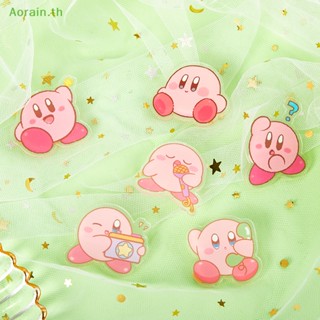 # Facc &amp; ใหม่ # เข็มกลัดโลหะ รูปการ์ตูน Kirby สีชมพู ของเล่น ของขวัญวันเกิด สําหรับเด็ก 1 ชิ้น