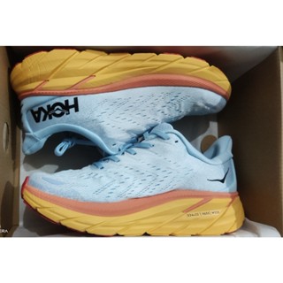 ใหม่ HOKA ONE ONE Clifton 8 รองเท้าวิ่ง สีขาว สีเทา สีฟ้า สําหรับผู้ชาย และผู้หญิง IY1D 2023