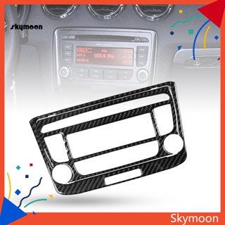 Skym* สติกเกอร์คาร์บอนไฟเบอร์ กันน้ํา มีกาวในตัว สําหรับเครื่องปรับอากาศ Audi TT 8n 8J MK123 TTRS 2008-2014 ซ้าย ขวา 2 ชิ้น