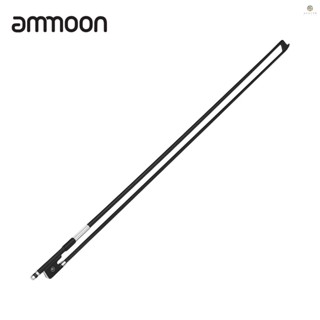 Ammoon คันชักไวโอลิน คาร์บอนไฟเบอร์ ทรงกลม 4/4 สีดํา