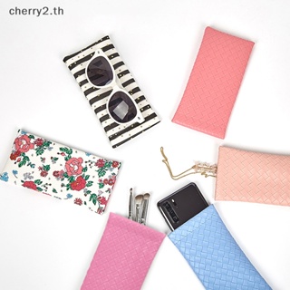 [cherry2] กระเป๋าหนัง PU เปิดปิดอัตโนมัติ กันรอยขีดข่วน แบบพกพา สําหรับเก็บแว่นตากันแดด [TH]