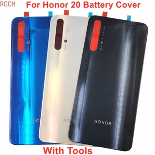 สําหรับ Huawei Honor 20 แบตเตอรี่ ฝาครอบกระจก Honor 20 ฮาร์ดแบ็ค ด้านหลัง เคสแผงด้านหลัง + กาวแท้