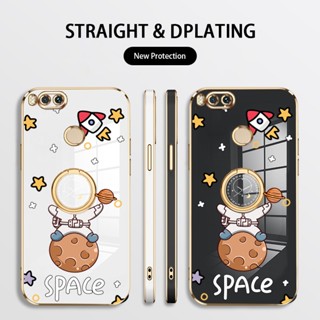 เคสโทรศัพท์มือถือ ซิลิโคนนุ่ม ลายนักบินอวกาศ NASA พร้อมแหวนขาตั้ง สําหรับ Xiaomi Redmi A1 2022 4G Note 5 Pro Mi A1 A2