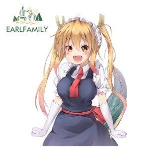 Earlfamily สติกเกอร์ไวนิล ลายการ์ตูนอนิเมะ Miss Kobayashis Dragon Maid สําหรับติดตกแต่งรถยนต์ แล็ปท็อป 13 ซม. x 9.4 ซม.