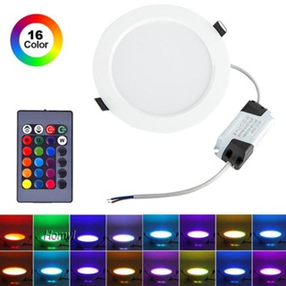 [Homyl] โคมไฟเพดาน LED RGB ทรงกลม เปลี่ยนสีได้ พร้อมรีโมตคอนโทรล