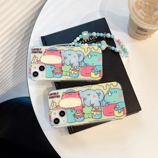 เคสโทรศัพท์มือถือ กันกระแทก ลายช้างแรด ฮิปโป แรด สองด้าน สําหรับ Apple IPhone 14 13 12 11 Pro Max