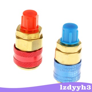 [Lzdyyh3] อะแดปเตอร์ข้อต่อปรับอากาศรถยนต์ R134A 1 คู่