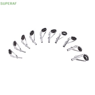 Superaf ไกด์แหวนสเตนเลส สําหรับคันเบ็ดตกปลา 8 ชิ้น