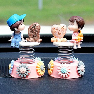 Internet Celebrity Couple Car Shaking Head Ornament Creative Cute Cartoon Car Perfume Decoration Car Interior Decoration All Products utOs