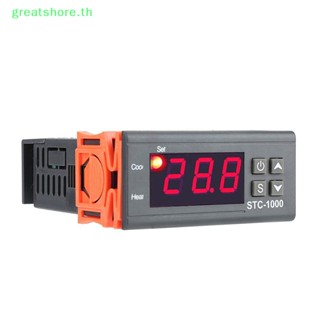 Greatshore เทอร์โมสตัทควบคุมอุณหภูมิดิจิทัล LED STC-1000 DC12V DC24V AC110-220V TH