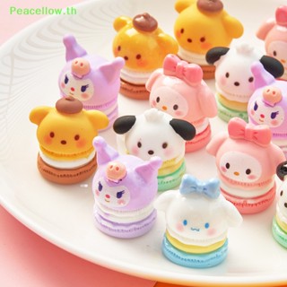 SANRIO Peacellow แผ่นกาวเรซิ่น ลายการ์ตูนอนิเมะน่ารัก 3D สีมาการอง สําหรับทําเครื่องประดับ ตกแต่งเคสโทรศัพท์มือถือ DIY 2 ชิ้น