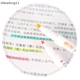 Unewking ชุดเครื่องเขียน ปากกามาร์กเกอร์ เรืองแสง หัวคู่ หลากสี 5 สี ต่อกล่อง สําหรับโรงเรียน สํานักงาน