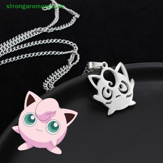 Strongaromonyu สร้อยคอสเตนเลส จี้คอสเพลย์อนิเมะ Jigglypuff สีเงิน ของขวัญปาร์ตี้ แฟชั่นสําหรับผู้หญิง