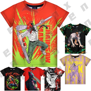 เสื้อยืด พิมพ์ลาย Chainsaw Man สําหรับเด็ก