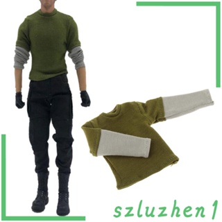 [Szluzhen1] เสื้อยืดแขนยาว สเกล 1/12 แฮนด์เมด ขนาดเล็ก สําหรับตุ๊กตา 6 นิ้ว