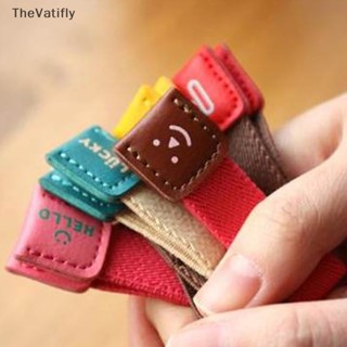 [TheVatifly] ที่ม้วนเก็บสายหูฟัง แบบหนัง สําหรับโทรศัพท์มือถือ 1 ชิ้น