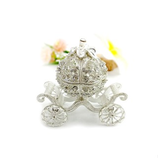 พร้อมส่ง กล่องคริสตัล รูปฟักทอง สําหรับใส่เครื่องประดับ แหวนหมั้น