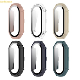 Godd เคสป้องกันรอยขีดข่วน + ตัวป้องกันหน้าจอ เหมาะสําหรับ Mi-Band 8 พร้อมฟิล์มกระจกนิรภัย SmartwatchHard