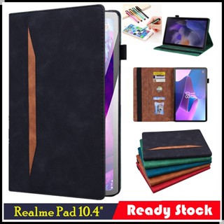 สําหรับ Realme Pad 10.4 นิ้ว หนัง ขาตั้ง เคส กระเป๋าสตางค์ บาง กันกระแทก เคส พร้อมที่ใส่ปากกา