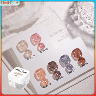 Xeijayi Poly Gel เจลทาเล็บ Flash Glitter Uv Gel Nail Polishes Crystal Nail Model Extend Builder Gel Fast Builder | เวลา1