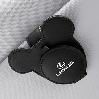 LEXUS LOGO Glasses Clip CT200H ES300H ES260 LM300H LS500H NX350H NX260 NX400+ RX300 RX450 UX260H Car Sun Visor Ticket Business Card Storage Mickey Cartoon Sunglasses Leather Clip