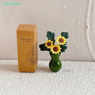 &lt;Cardflower&gt; แจกันดอกไม้ ดอกทานตะวันจิ๋ว 1:12 อุปกรณ์เสริม สําหรับตกแต่งบ้านตุ๊กตา ลดราคา 1 ชิ้น