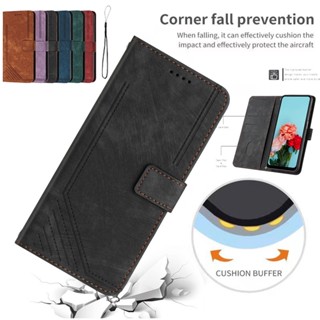 Flip Leather For Xiaomi poco X3 NFC M3 X4 X5 F5 Pro Redmi 12C ซองโทรศัพท์ 3D ลายทาง Six colors Flip Cover เคสหนังแบบพับปิดได้ เคสกันกระแทกและช่องเสียบการ์ด ช่องเสียบการ์ด Card slot TPU Case ซองโทรศัพท์หนัง ฝาปิดแบบพับพร้อมช่องเสียบการ์ด