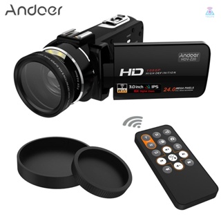 [พร้อมส่ง]Andoer Hdv-z20 กล้องวิดีโอดิจิทัล 1080P Full HD พร้อมเลนส์มุมกว้าง 37 มม. 0.45× 24 ล้านพิกเซล ซูมได้ 16× กล้องวิดีโอดิจิทัล หน้าจอสัมผัส IPS หมุนได้ 3.1 นิ้ว