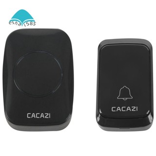 Cacazi ออดประตูไร้สาย Dc ใช้แบตเตอรี่ กันน้ํา 300 เมตร พร้อมรีโมตไฟกระพริบ Led สําหรับบ้าน