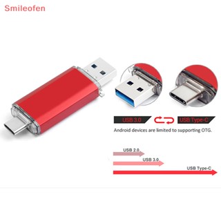 [Smileofen] ใหม่ แฟลชไดรฟ์ USB Type C OTG 128GB 64GB ความเร็วสูง 64GB 128GB 2 in 1